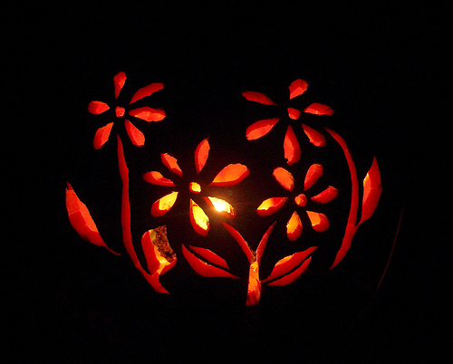 This one is cut out of a pumkin