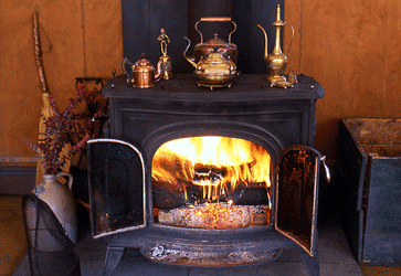 Warm, homely fireplace